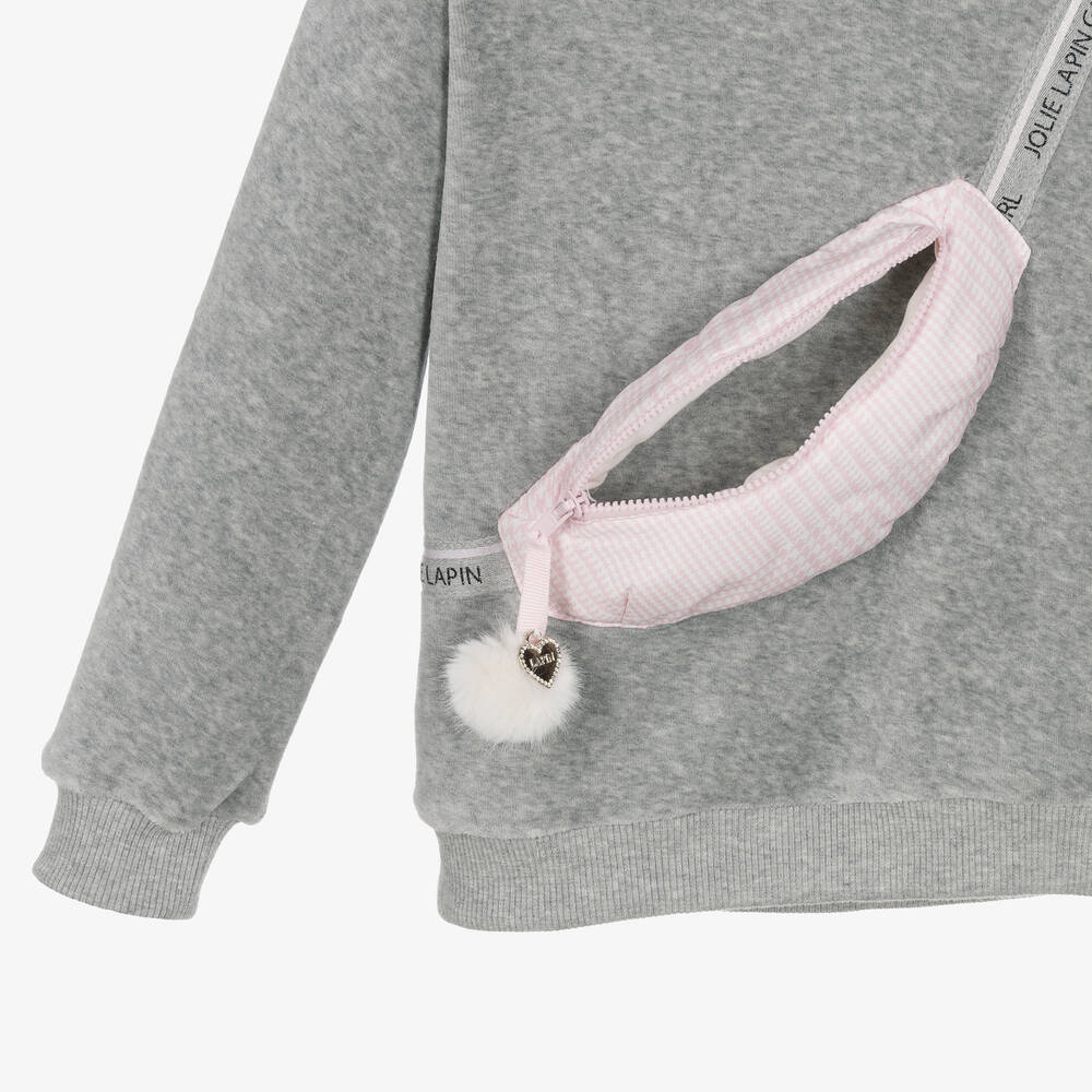 Lapin House-Girls Grey & Pink Cotton Leggings Set | Childrensalon Outlet