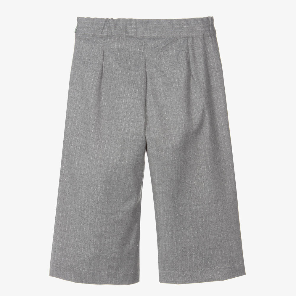 Lapin House-Girls Grey Stripe Culottes | Childrensalon Outlet