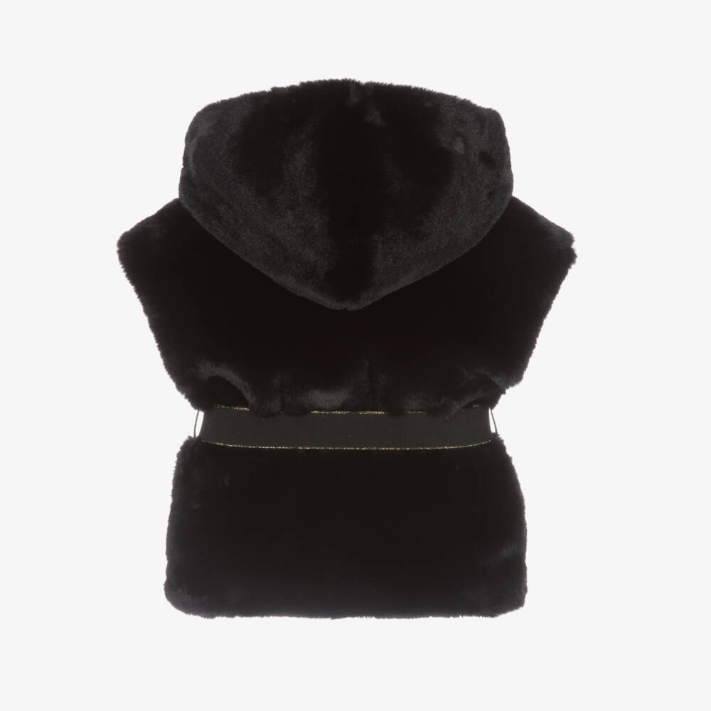Lapin House-Girls Hooded Faux Fur Vest | Childrensalon Outlet
