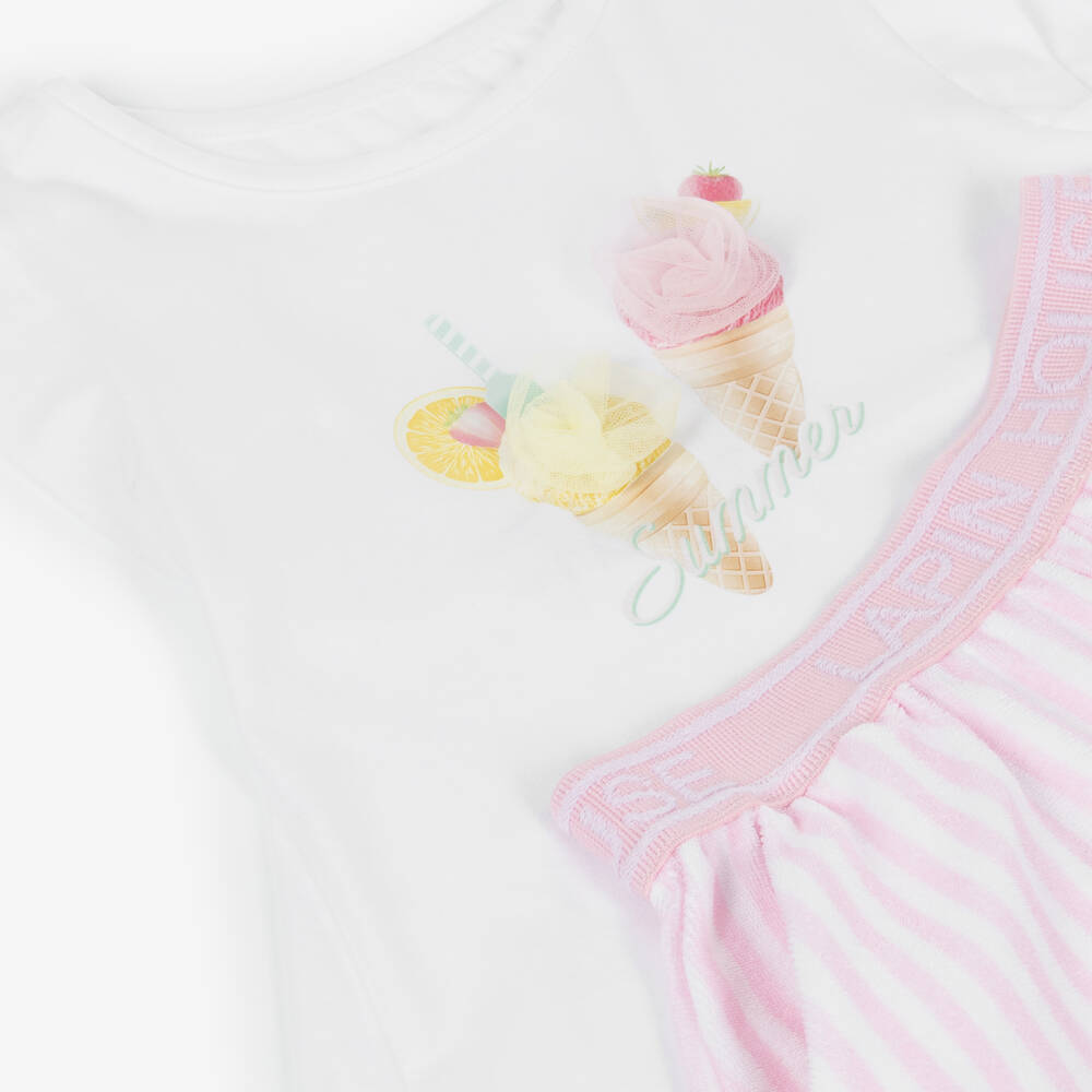 Lapin House-Girls Ice Cream Print Short Ensemble | Childrensalon Outlet