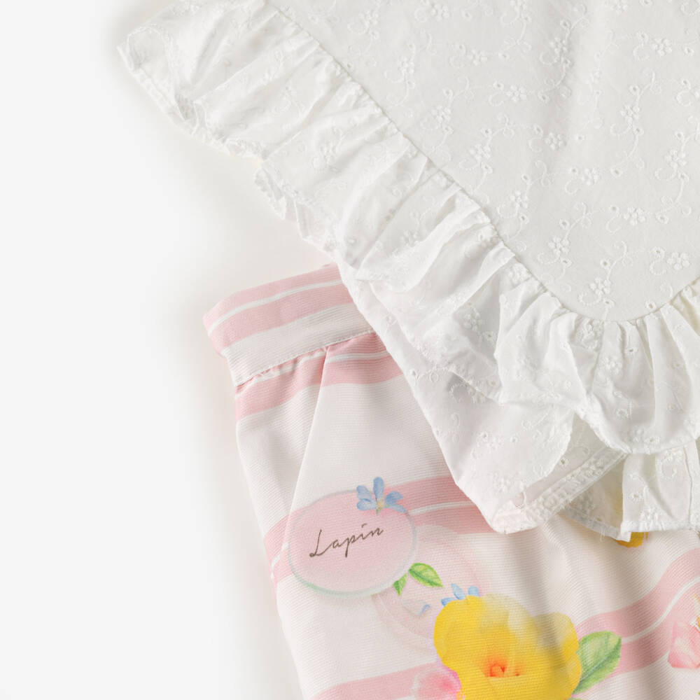 Lapin House-Кремовый и розовый цветочный ансамбль для девочек | Childrensalon Outlet