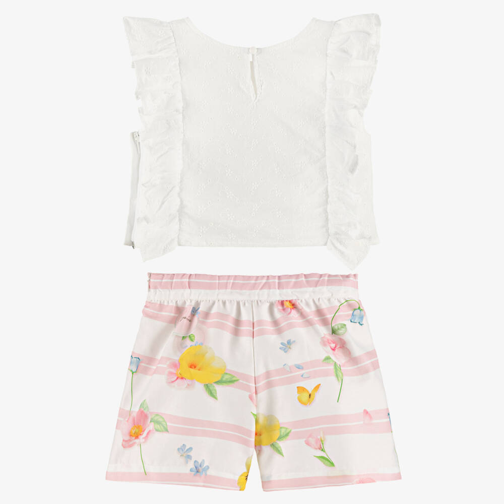 Lapin House-Кремовый и розовый цветочный ансамбль для девочек | Childrensalon Outlet