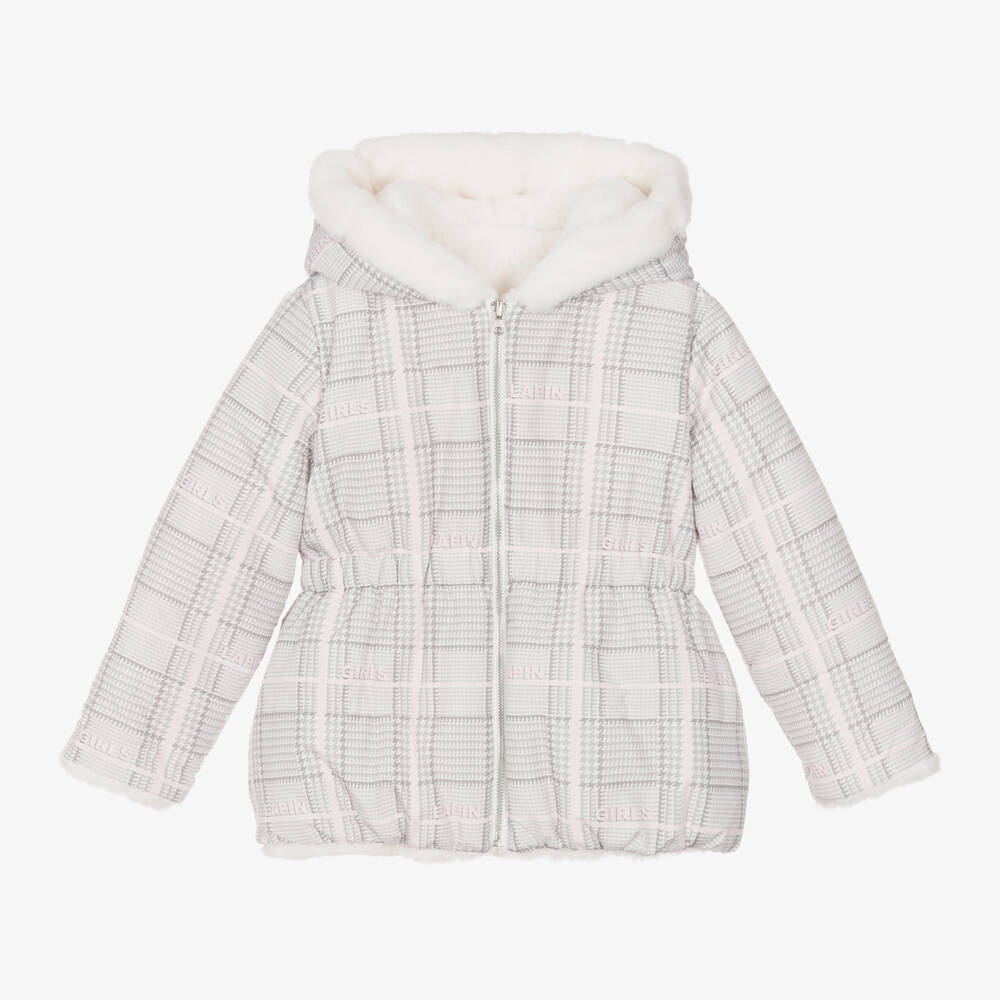 Lapin House-Girls Ivory Dual-Sided Fur Coat | Childrensalon Outlet