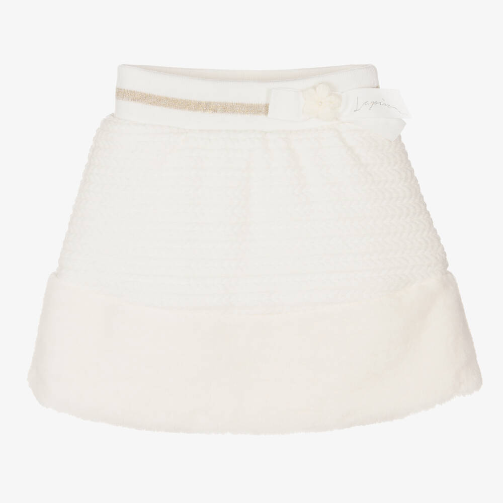 Lapin House - Girls Ivory Faux Fur Skirt | Childrensalon