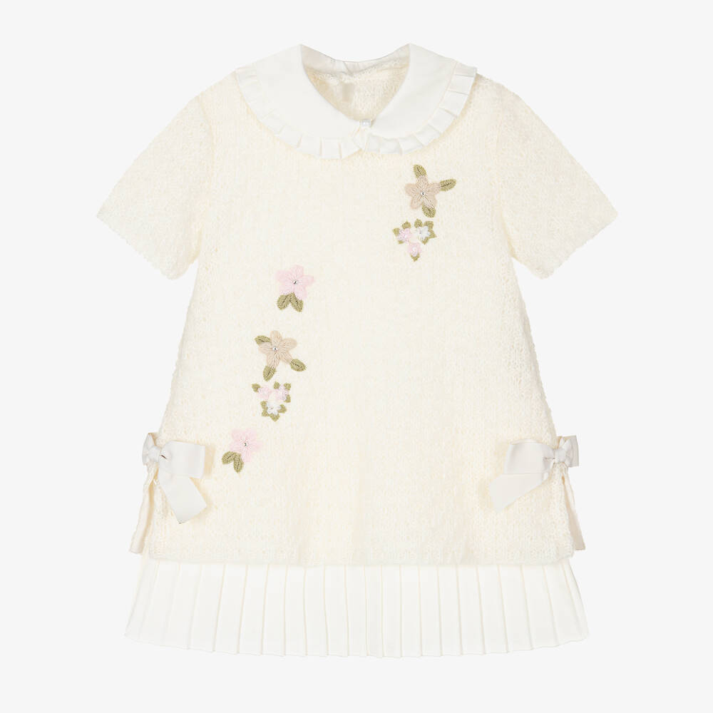 Lapin House-Girls Ivory Floral Dress Set | Childrensalon Outlet