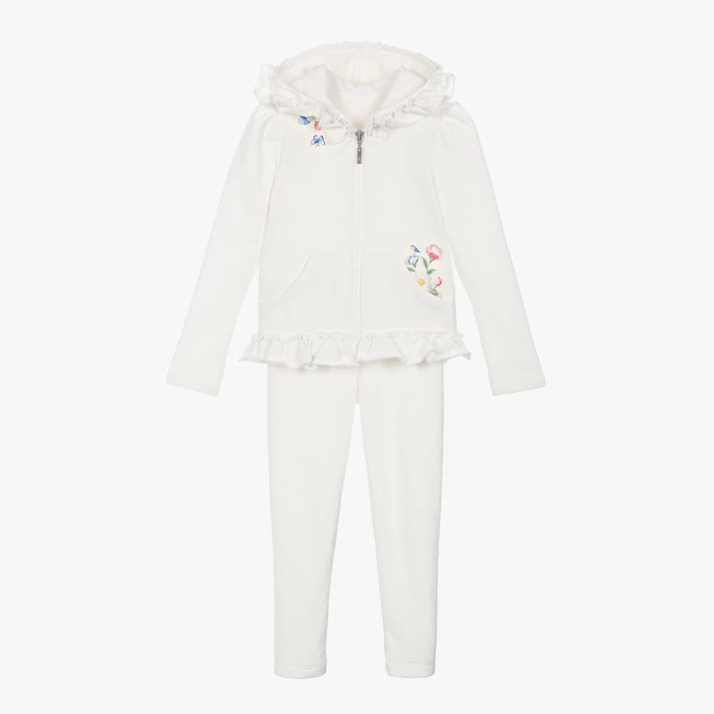Lapin House-طقم ليقنز قطن لون عاجي للبنات | Childrensalon Outlet