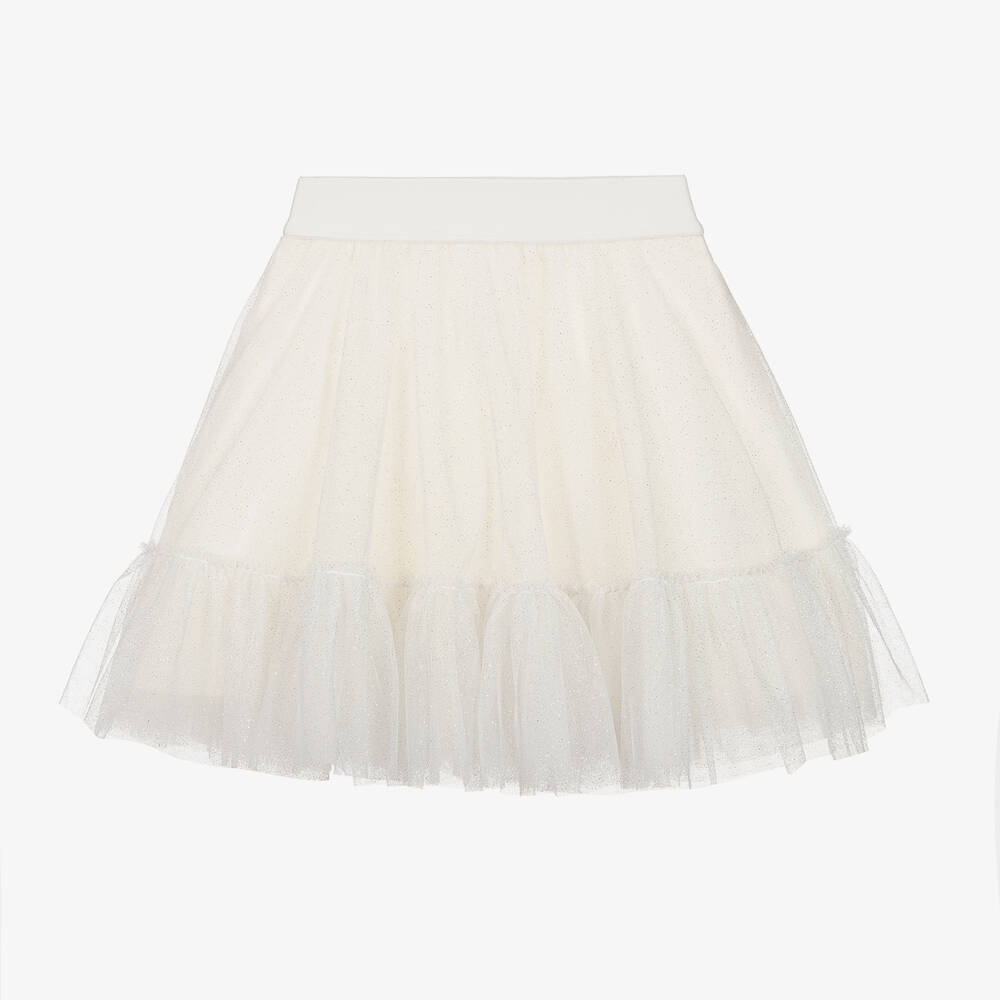 Lapin House - Кремовая юбка из тюля с блестками | Childrensalon