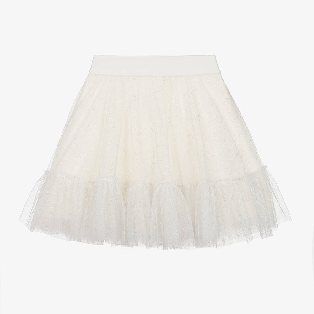 Lapin House Jupe ivoire en tulle paillete fille Childrensalon Outlet