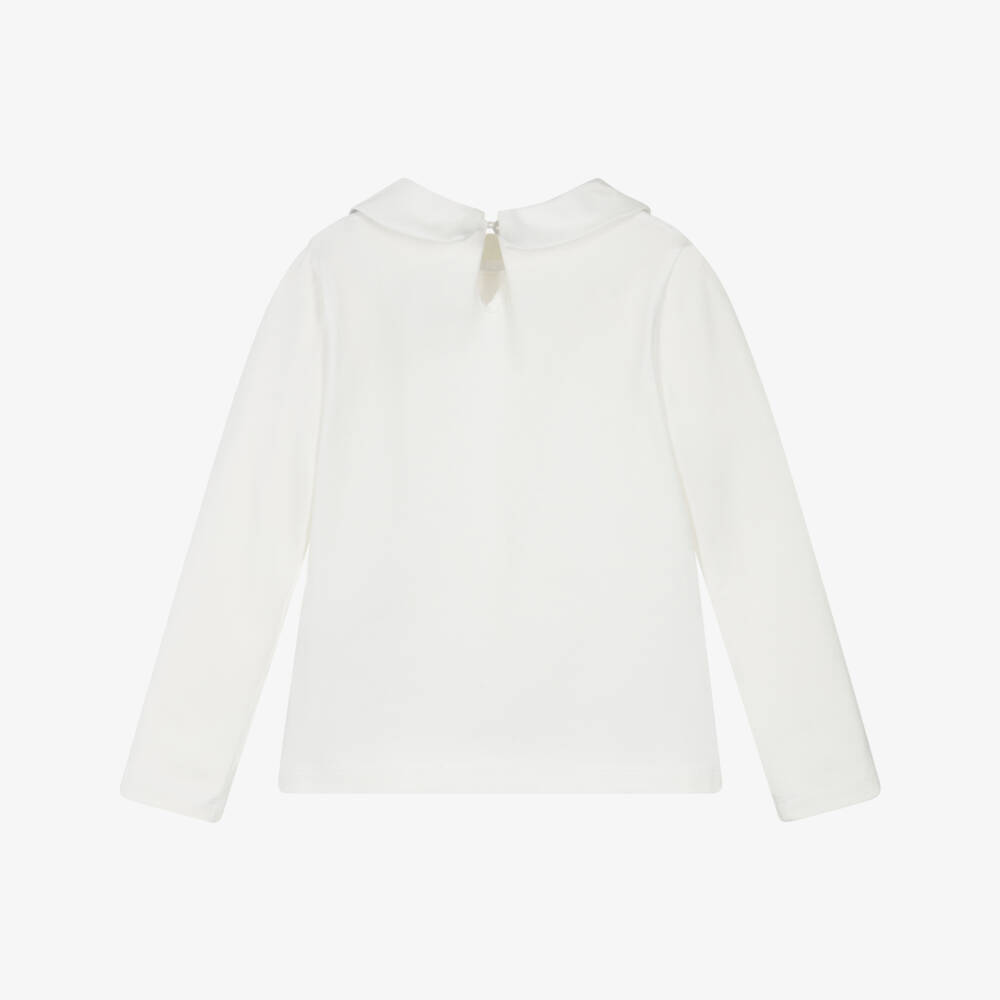 Lapin House-Girls Ivory Long Sleeve Top | Childrensalon Outlet