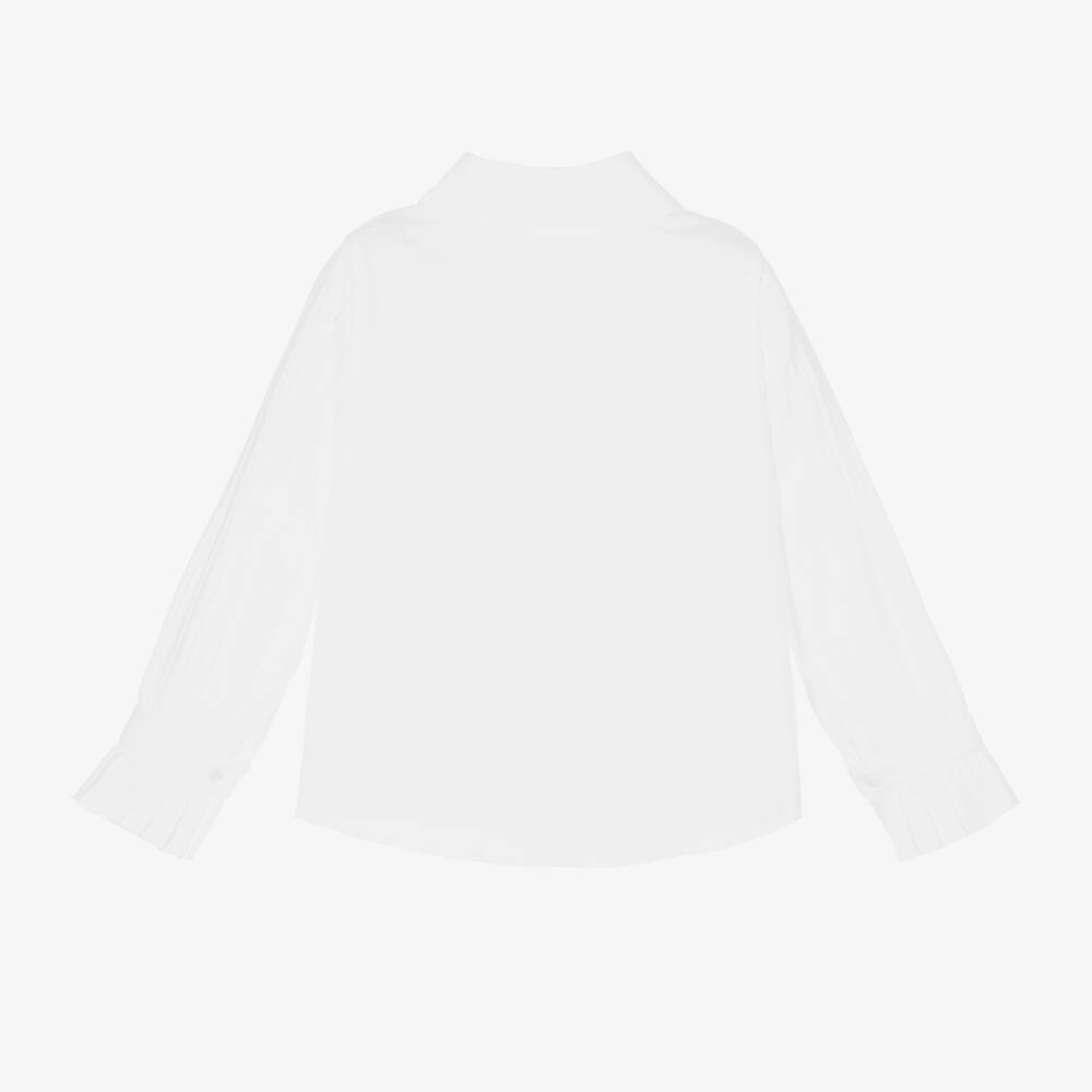 Lapin House-Кремовая блузка со складками для девочек | Childrensalon Outlet