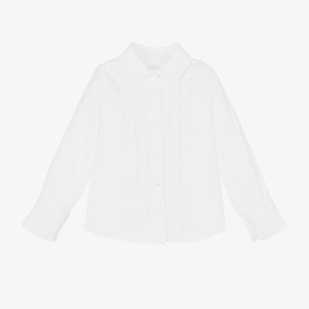 Lapin House - Кремовая блузка со складками для девочек | Childrensalon