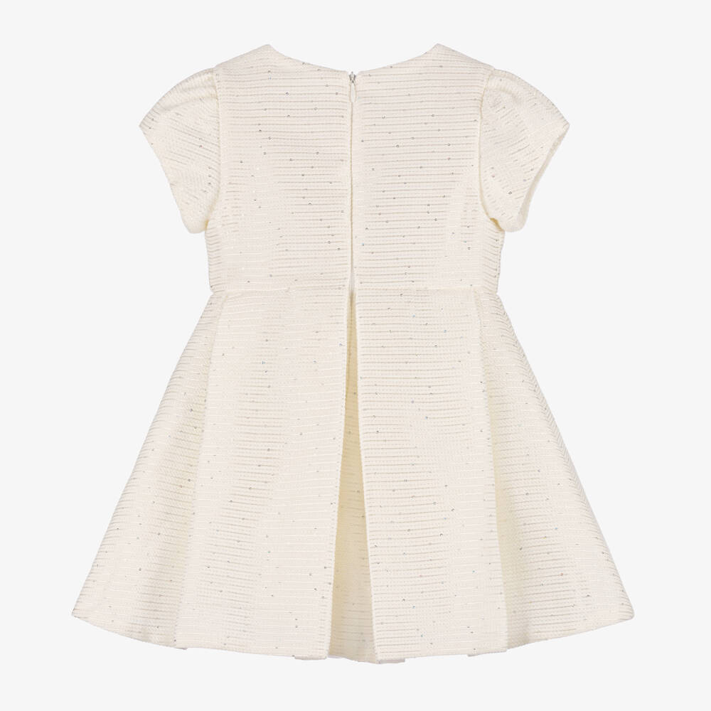 Lapin House-Girls Ivory Sequined Bow Dress | Childrensalon Outlet