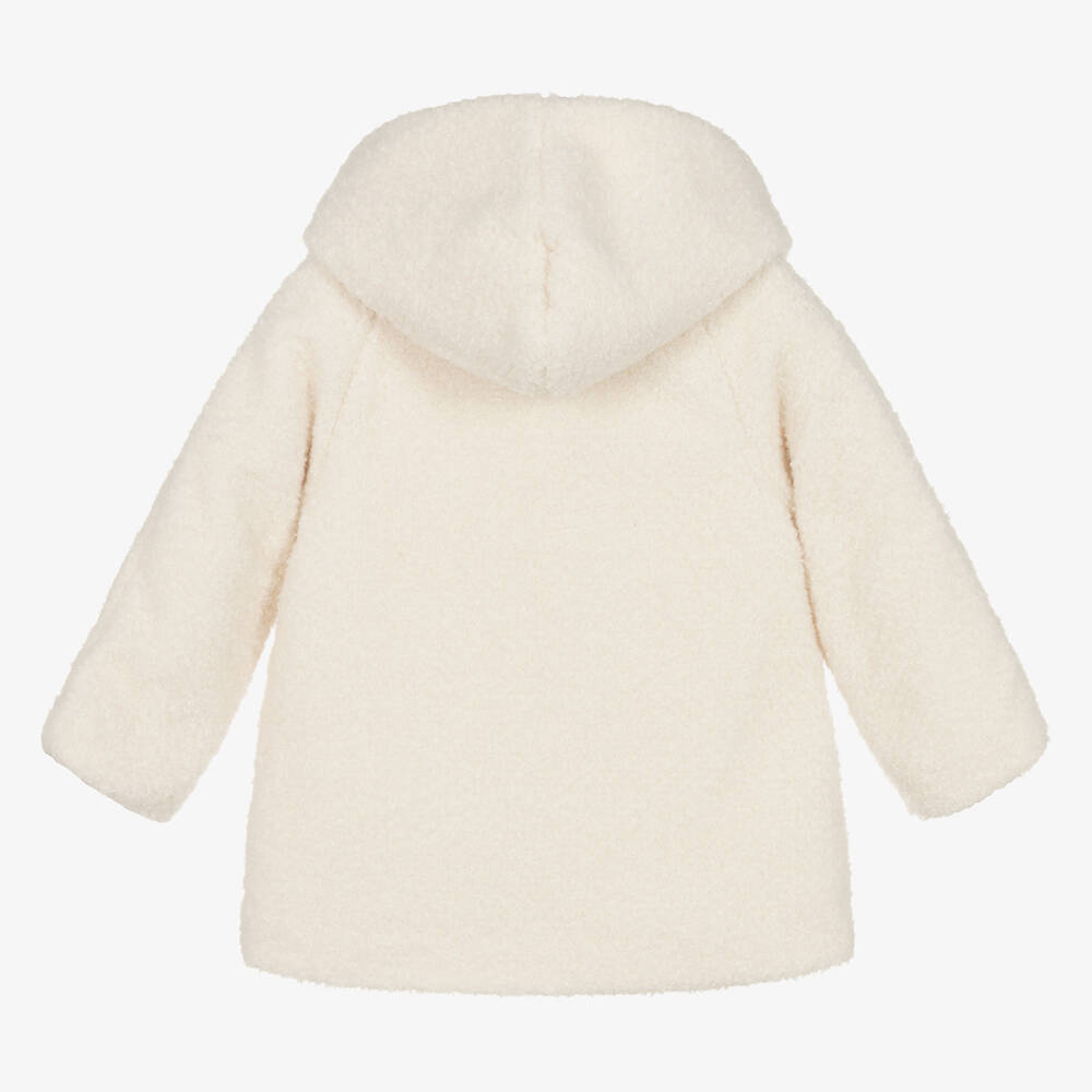 Lapin House-Кремовый дафлкот из плюшевого флиса с капюшоном | Childrensalon Outlet