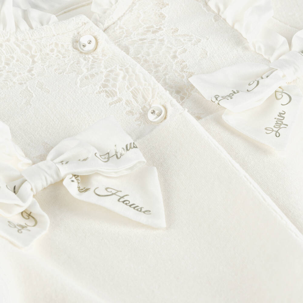 Lapin House-أفرول بيبي غرو قطيفة لون عاجي | Childrensalon Outlet