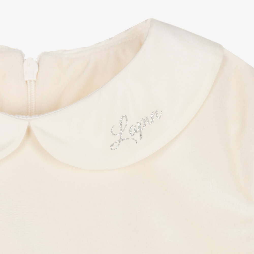 Lapin House-فستان مخمل لون عاجي | Childrensalon Outlet