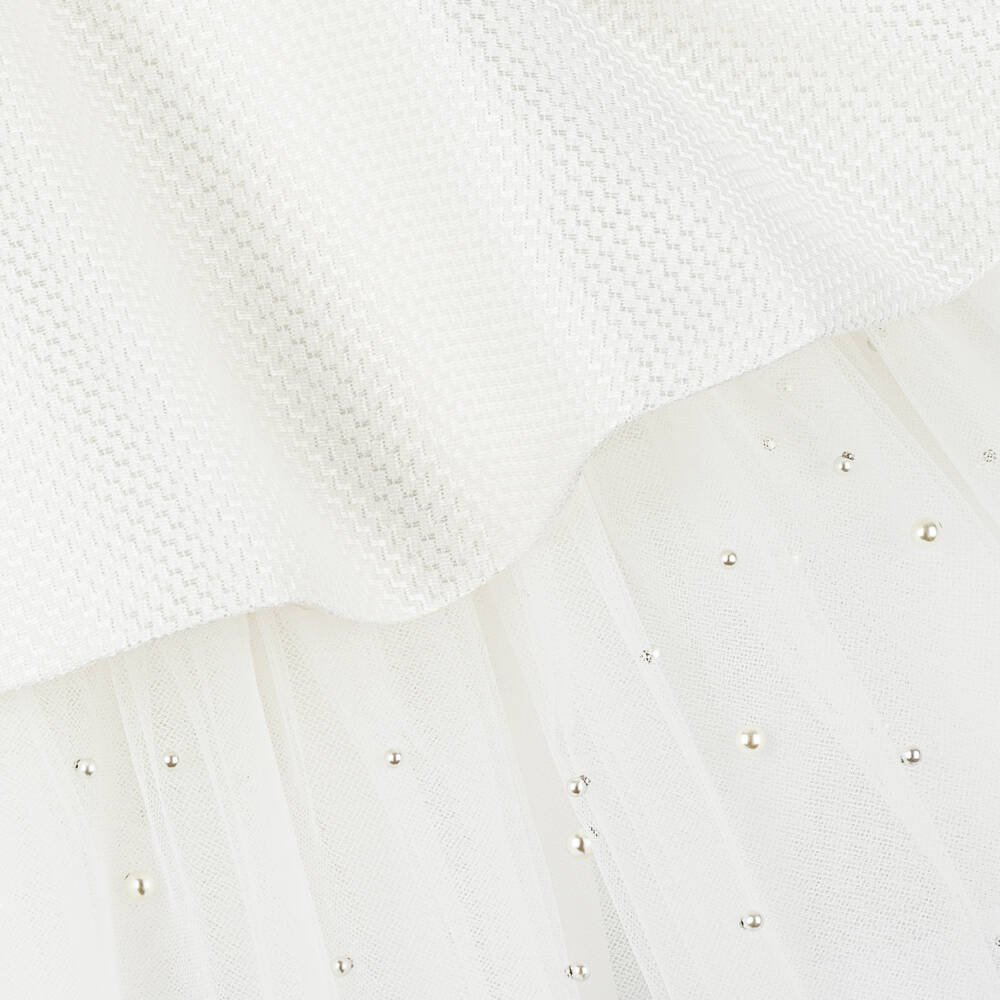 Lapin House-Girls Ivory Zigzag Jacquard Dress | Childrensalon Outlet