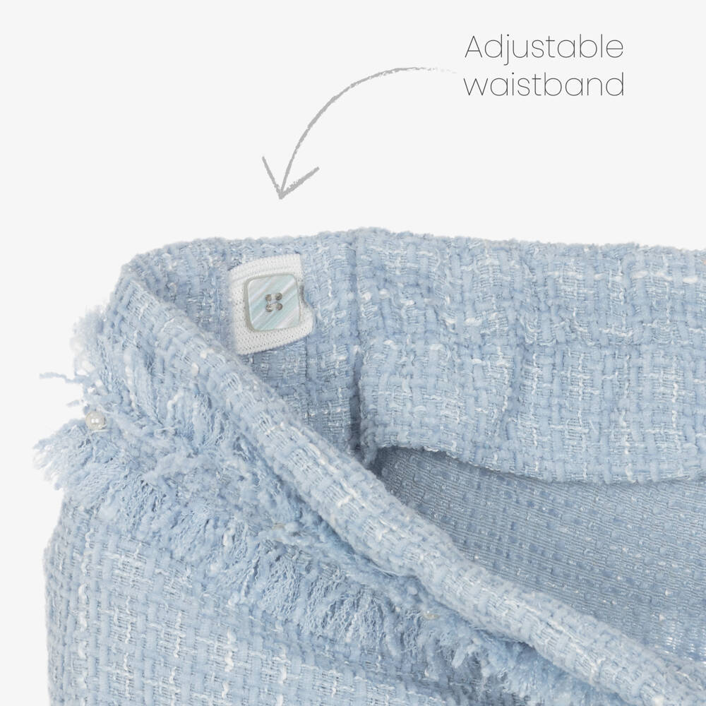 Lapin House-Girls Light Blue Tweed Skort | Childrensalon Outlet