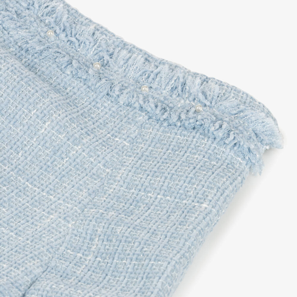 Lapin House-Girls Light Blue Tweed Skort | Childrensalon Outlet