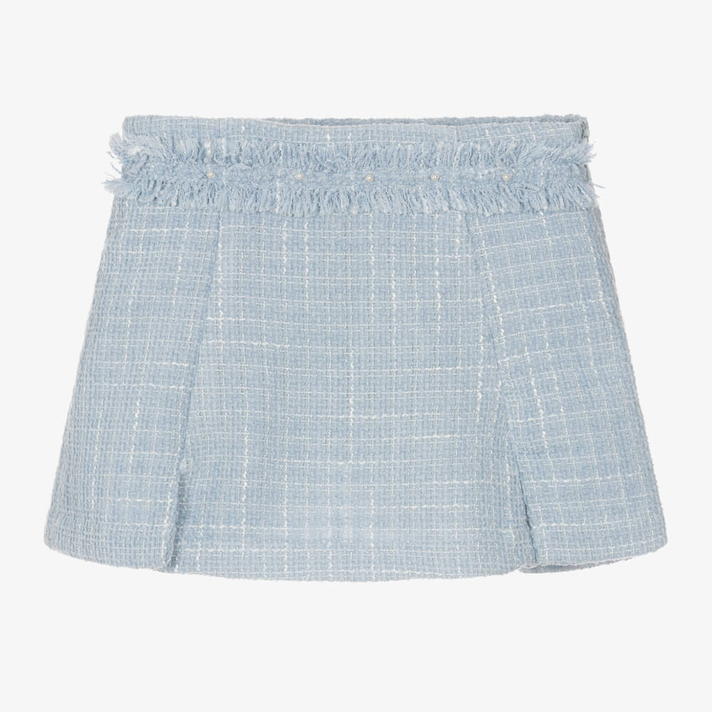 Lapin House-Girls Light Blue Tweed Skort | Childrensalon Outlet