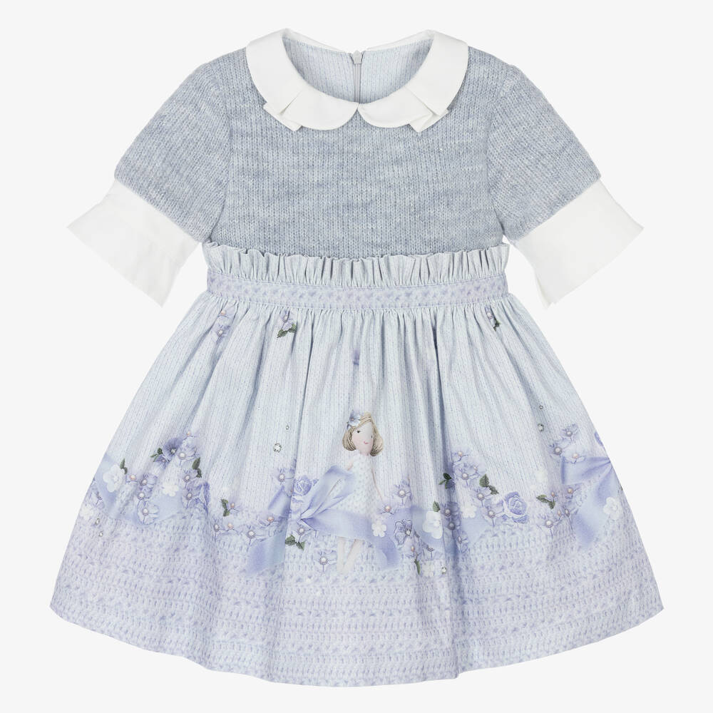 Lapin House - Girls Lilac Purple Knit Dress | Childrensalon