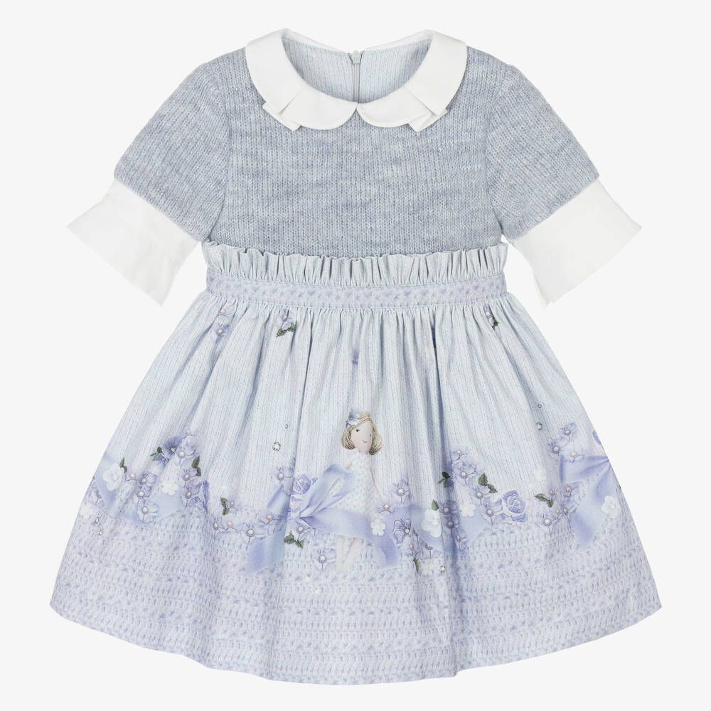 Lapin House-Сиреневое трикотажное платье для девочек | Childrensalon Outlet