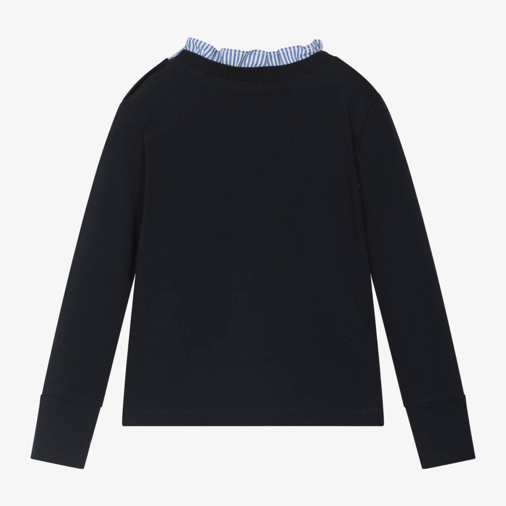 Lapin House-Girls Midnight Cotton Jersey Top | Childrensalon Outlet