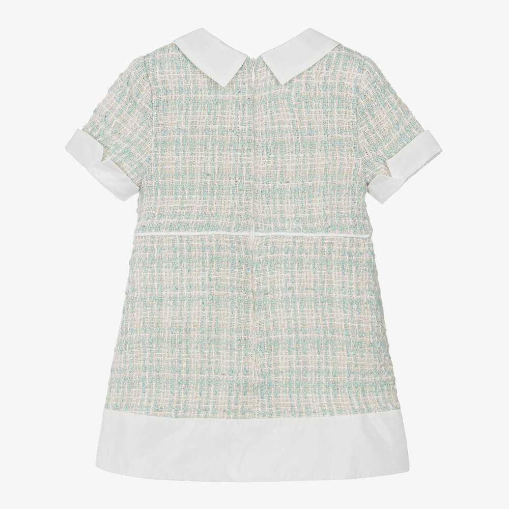Lapin House-Girls Mint Tweed Peter Pan Dress | Childrensalon Outlet