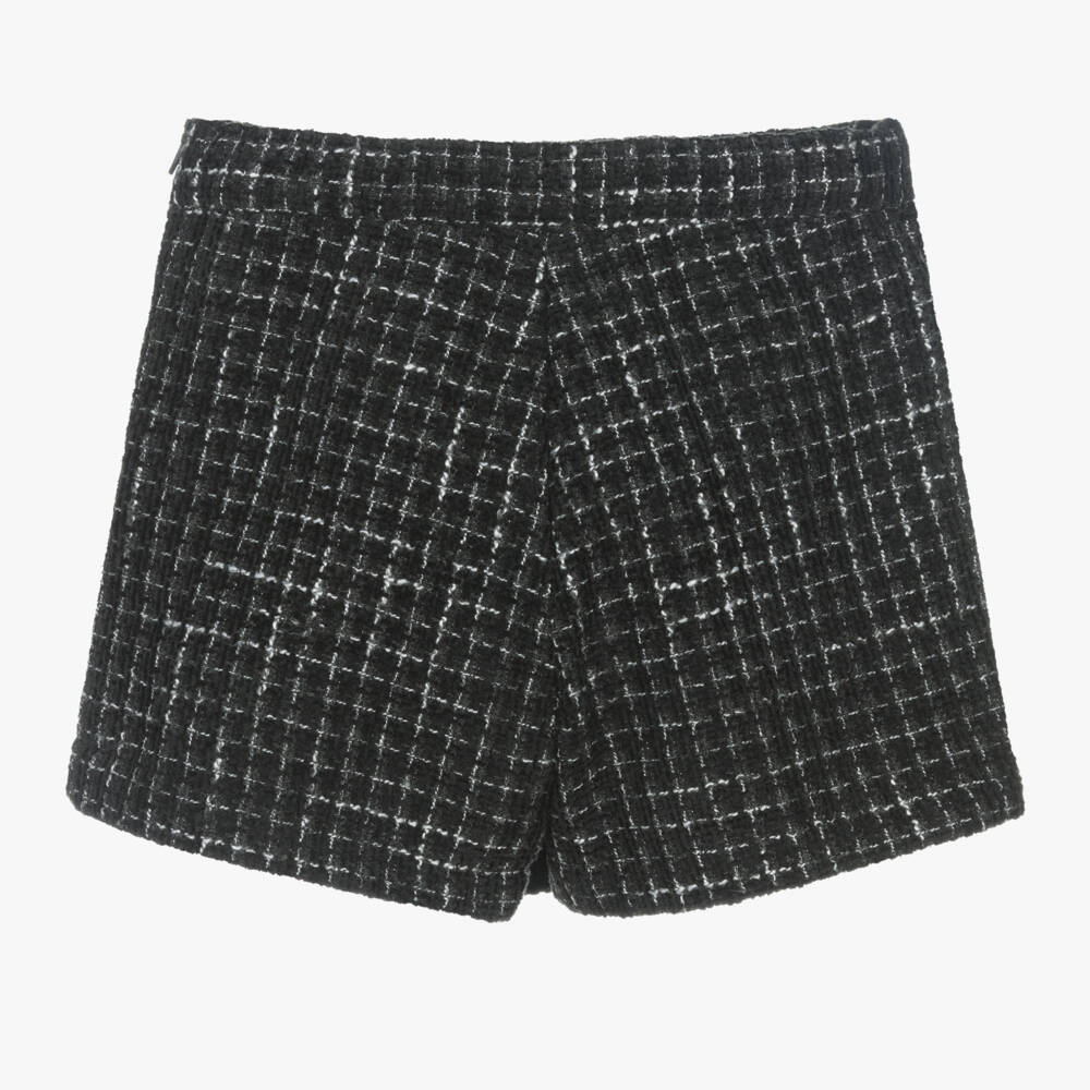 لابين هاوس-سكورت تويد لون أسود وأبيض للبنات | Childrensalon Outlet