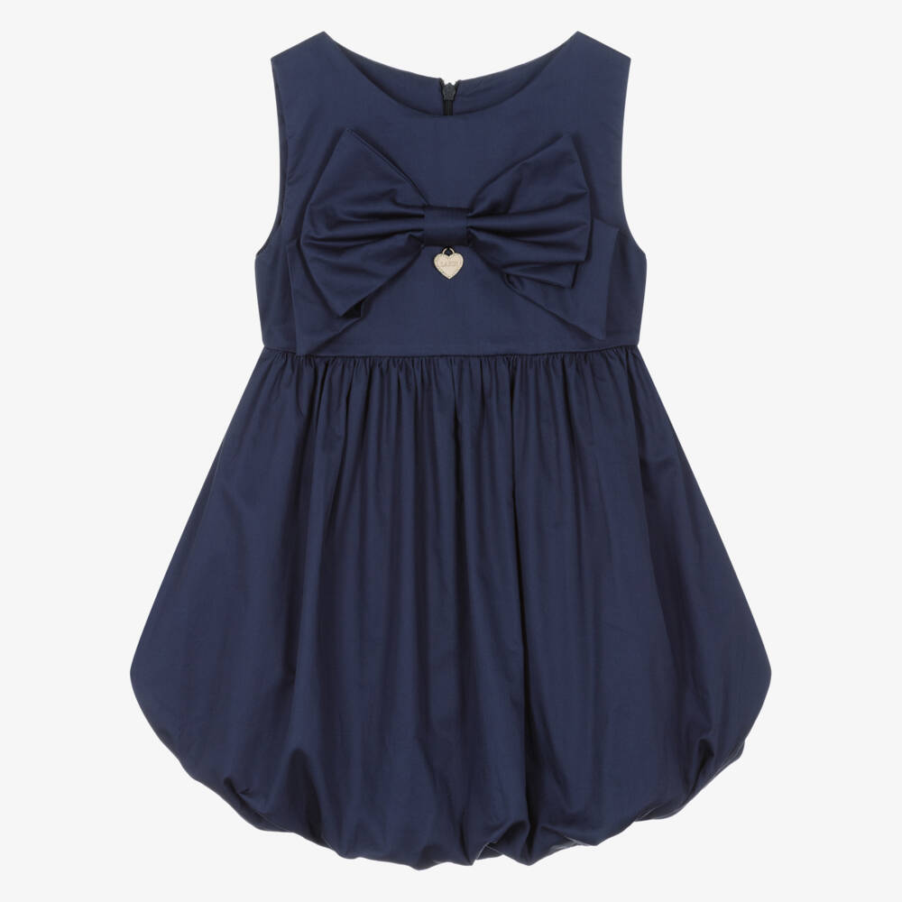 Lapin House-Платье синий с бантом для девочек | Childrensalon Outlet
