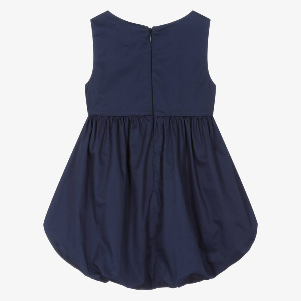 Lapin House-Платье синий с бантом для девочек | Childrensalon Outlet