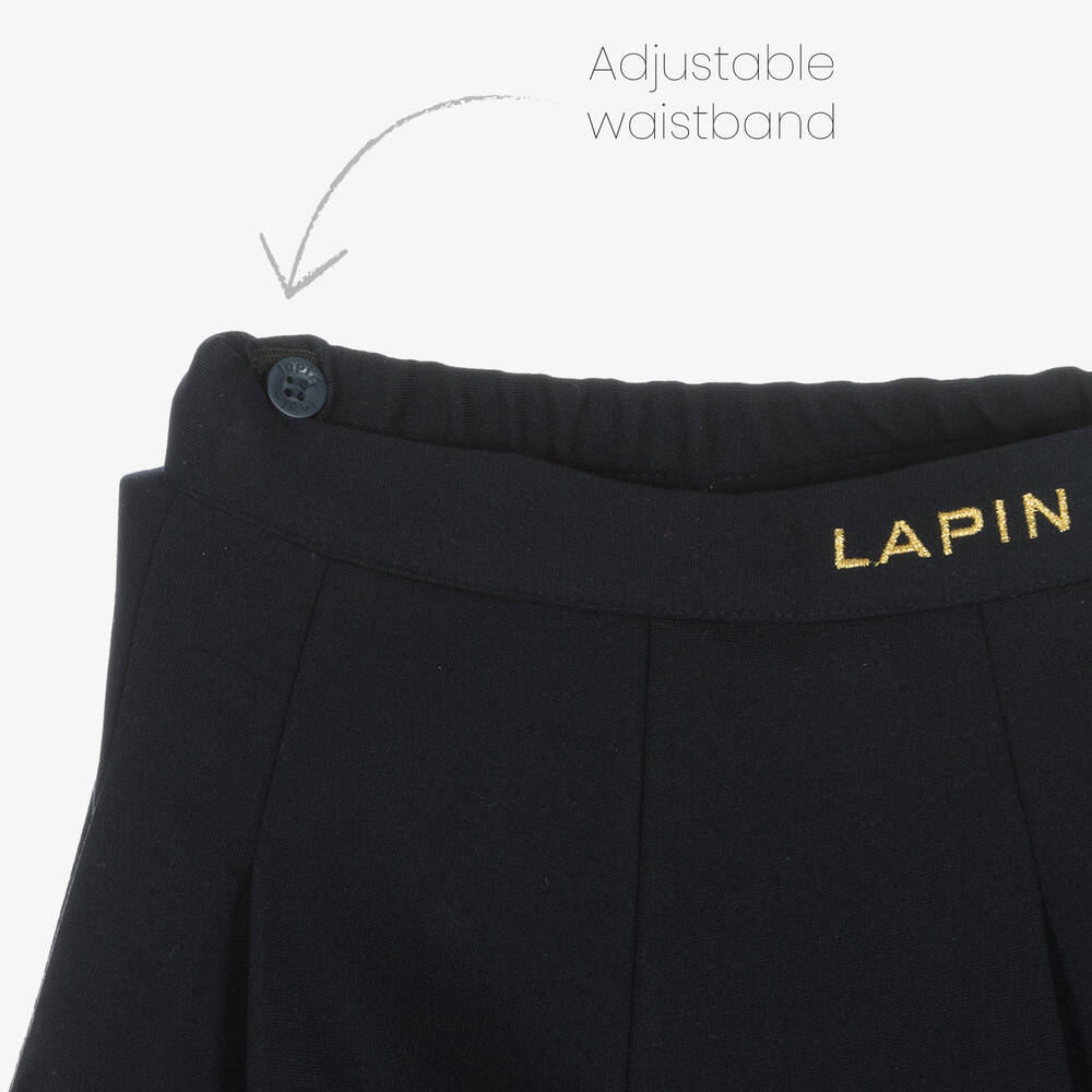 Lapin House-بنطلون كولوت ميلانو جيرسي لون كحلي للبنات | Childrensalon Outlet