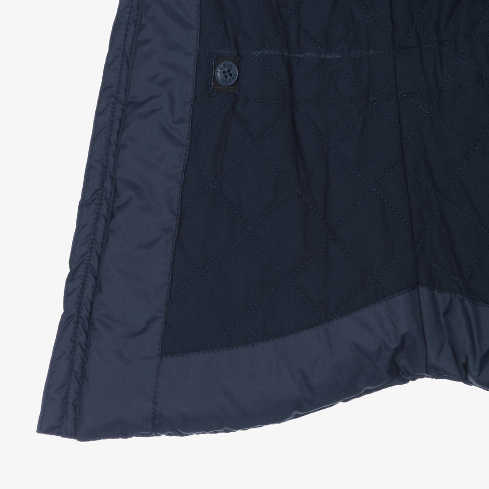 Lapin House-Girls Navy Blue Padded Coat | Childrensalon Outlet