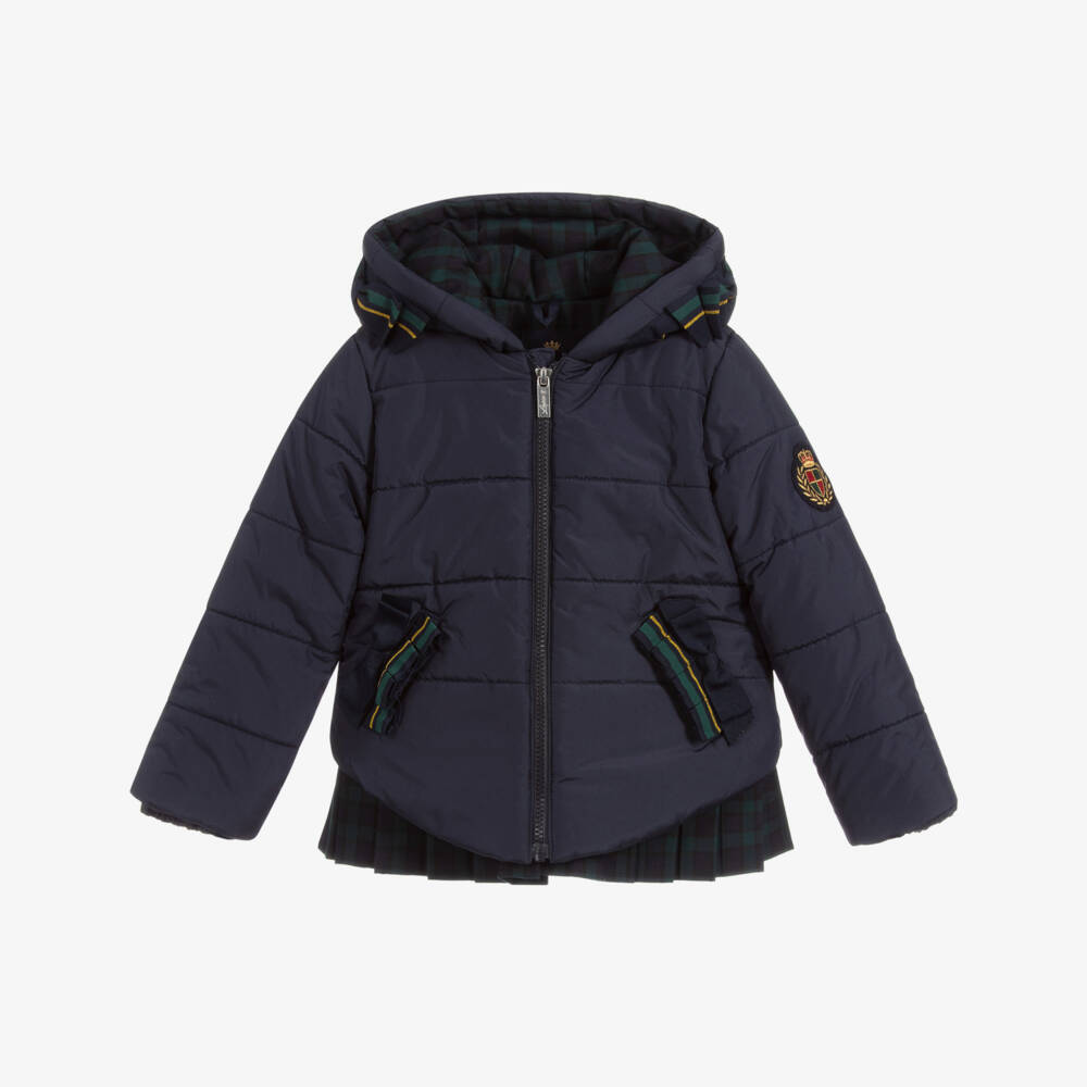 Lapin House-Girls Navy Blue Padded Jacket | Childrensalon Outlet