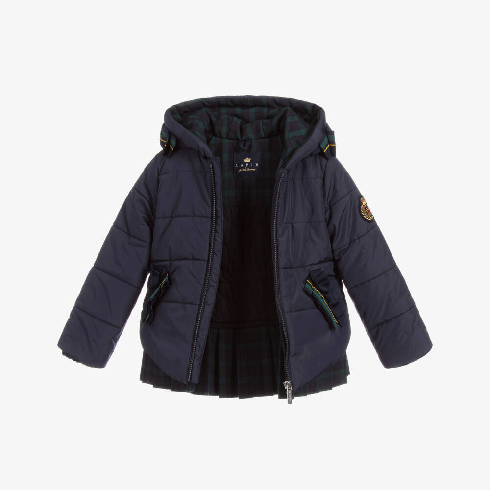 Lapin House-Girls Navy Blue Padded Jacket | Childrensalon Outlet