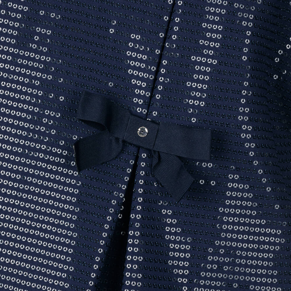 Lapin House-Girls Navy Blue Sequinned Jersey Dress | Childrensalon Outlet