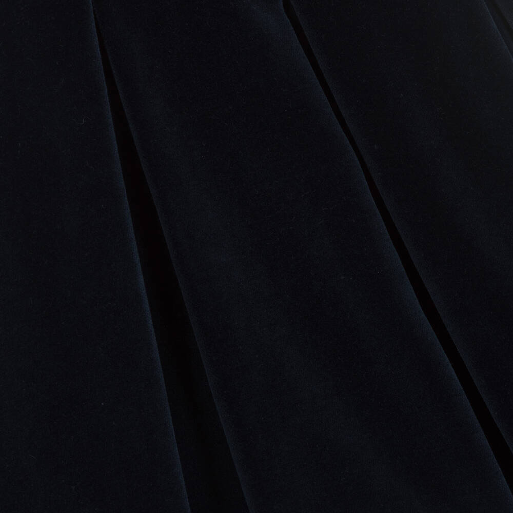 Lapin House-Girls Navy Blue Velvet Bow Dress | Childrensalon Outlet