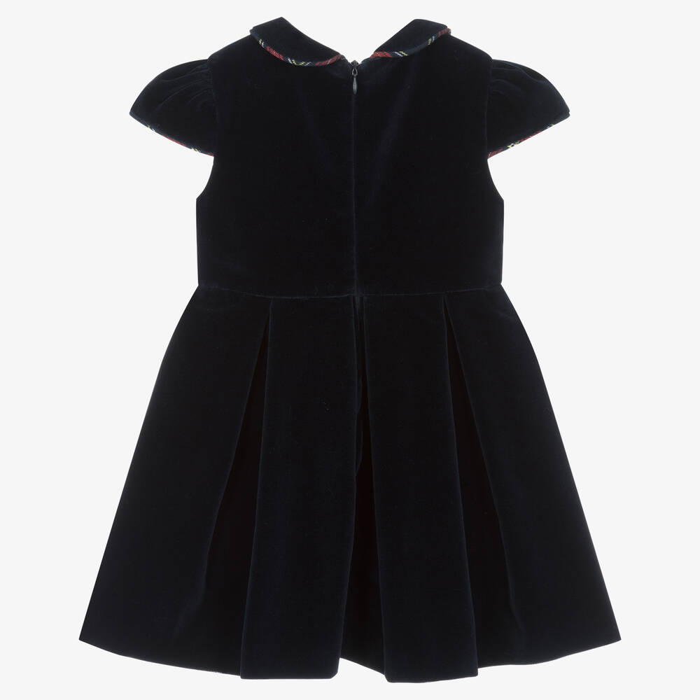 Lapin House-فستان قطن مخمل لون كحلي | Childrensalon Outlet