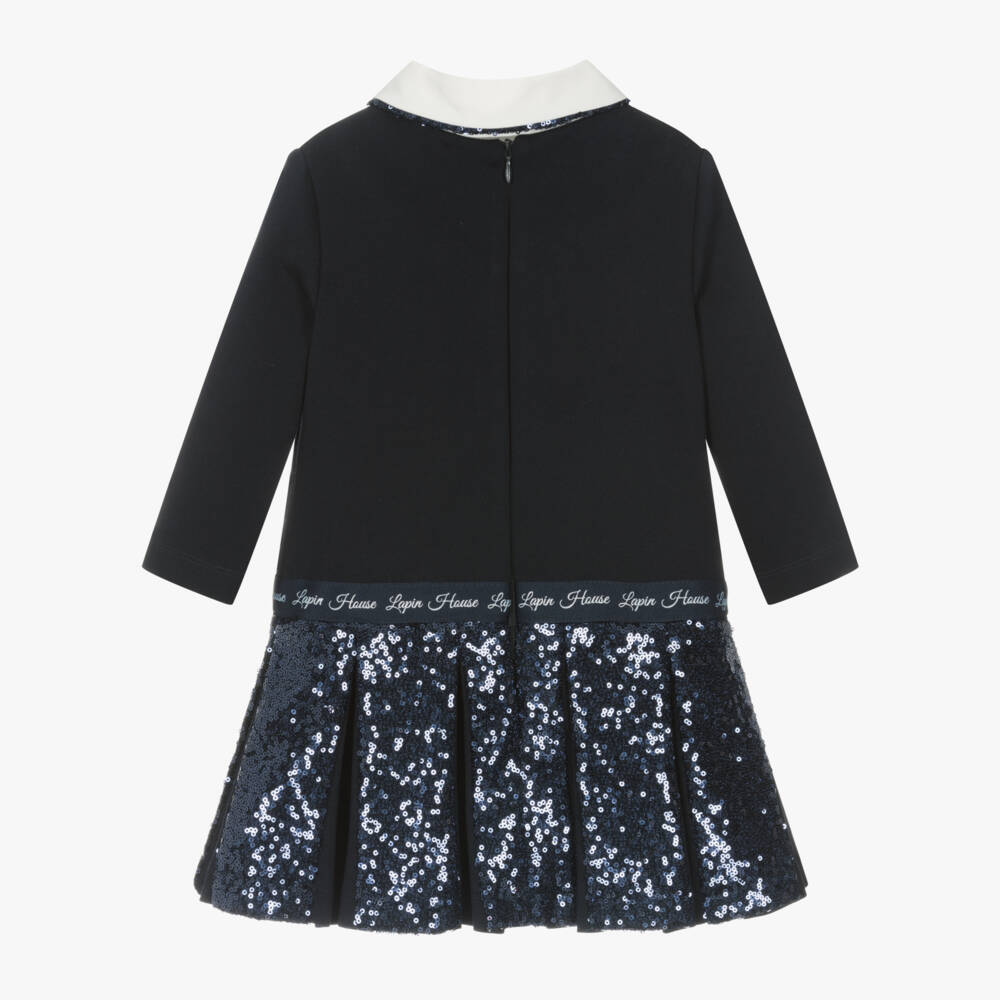 Lapin House-فستان بترتر لون كحلي | Childrensalon Outlet