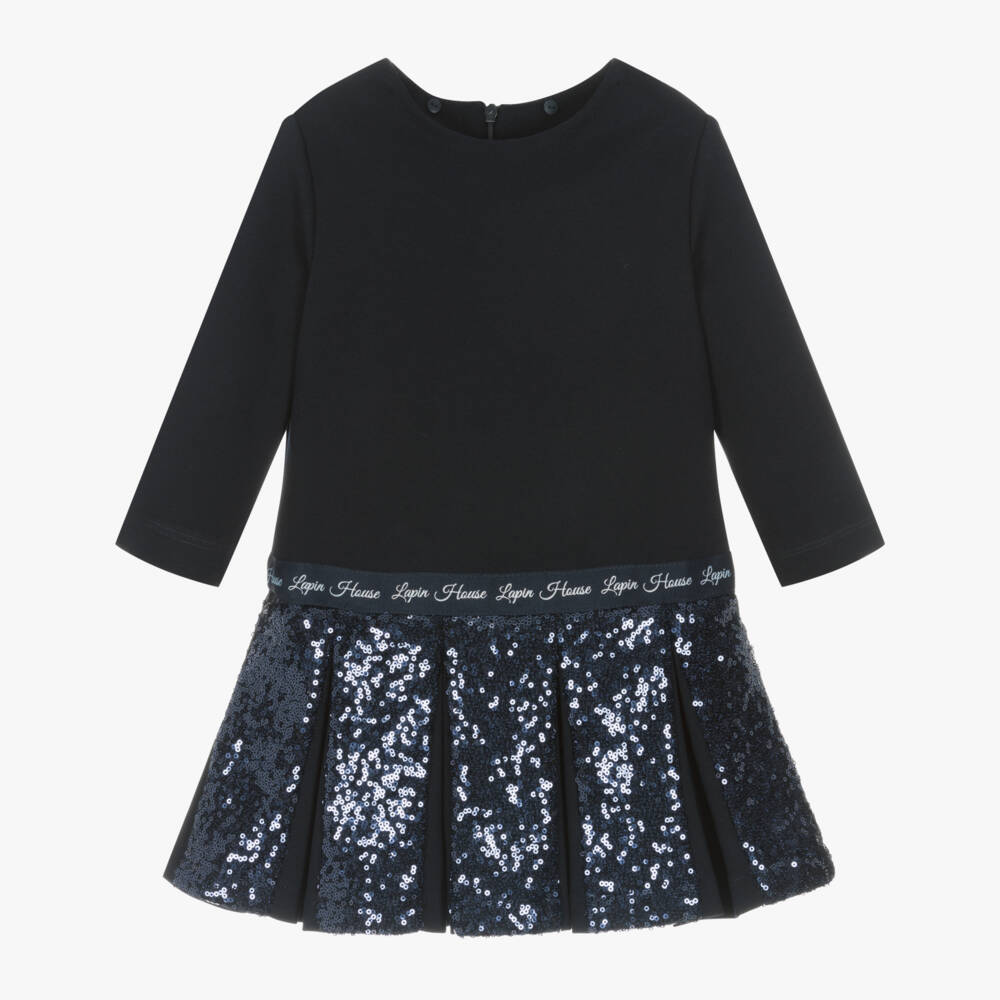 Lapin House-فستان بترتر لون كحلي | Childrensalon Outlet