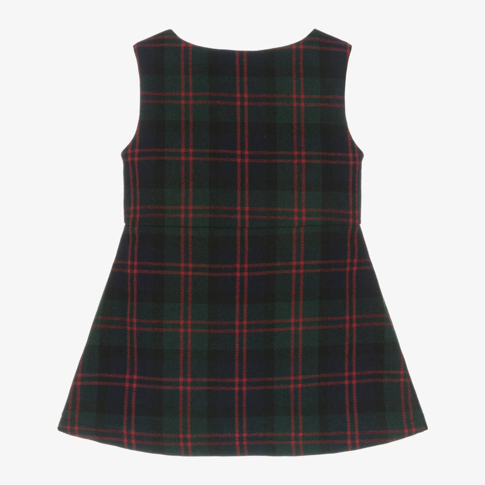 Lapin House-Girls Navy Tartan Woollen Dress | Childrensalon Outlet