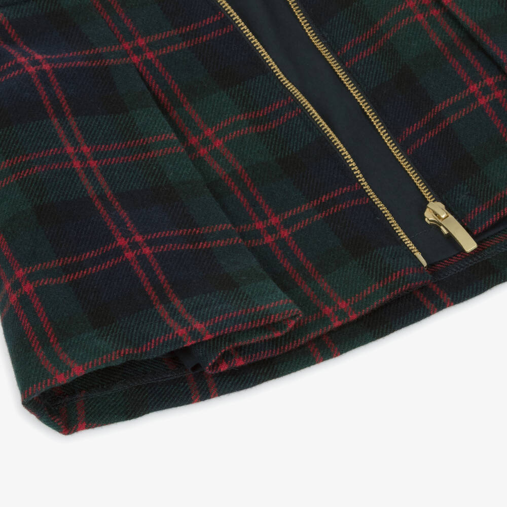 Lapin House-Girls Navy Tartan Woollen Dress | Childrensalon Outlet