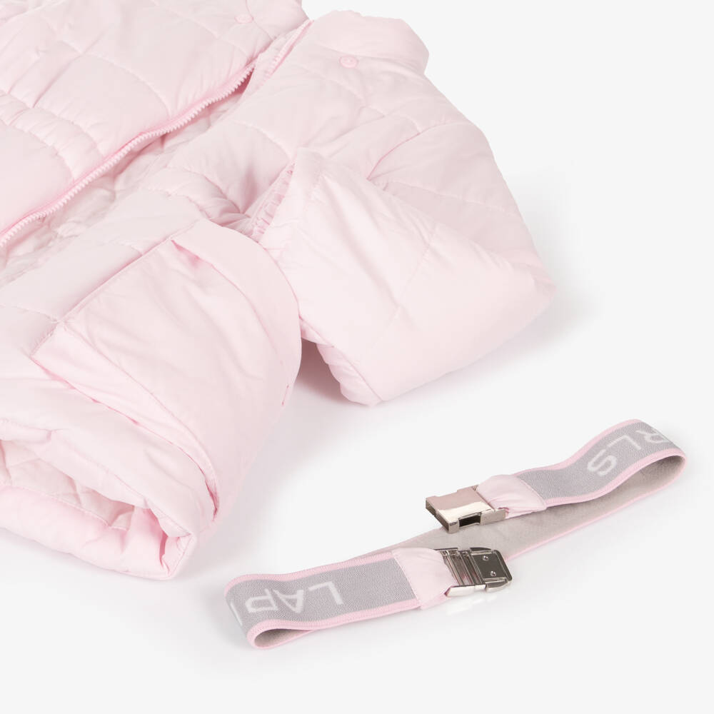 Lapin House-Girls Pale Pink Puffer Jacket | Childrensalon Outlet
