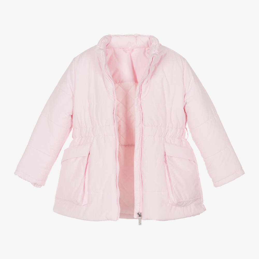 Lapin House-Girls Pale Pink Puffer Jacket | Childrensalon Outlet