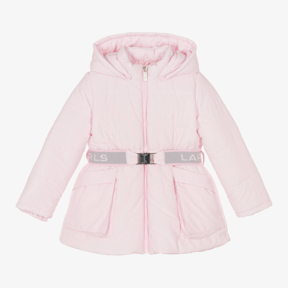 Lapin House-Girls Pale Pink Puffer Jacket | Childrensalon Outlet