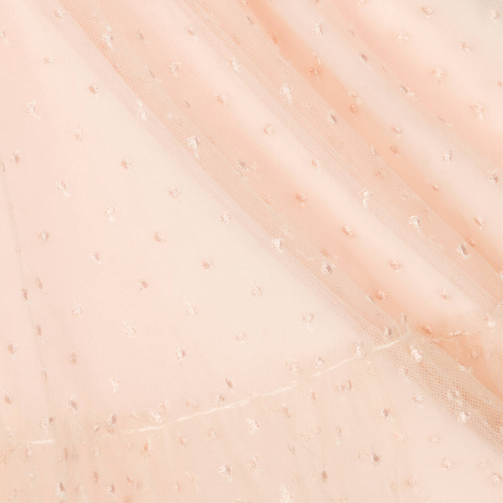 Lapin House-Розовое платье из тюля в горошек | Childrensalon Outlet