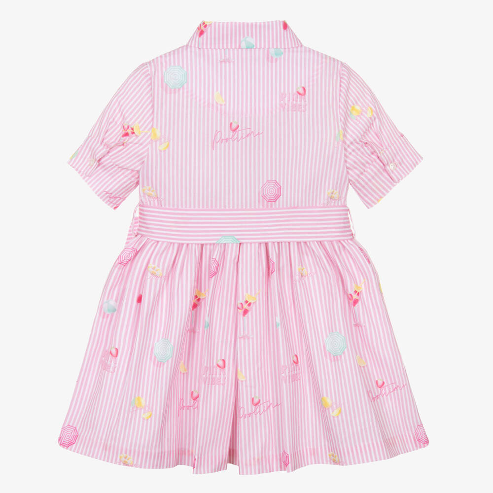 Lapin House-Girls Pastel Stripe Cotton Dress | Childrensalon Outlet