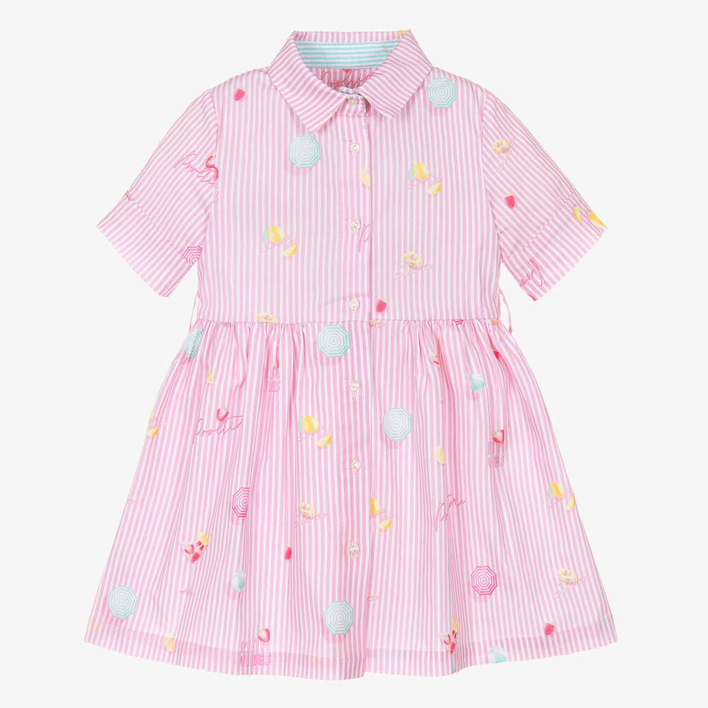 Lapin House-Girls Pastel Stripe Cotton Dress | Childrensalon Outlet