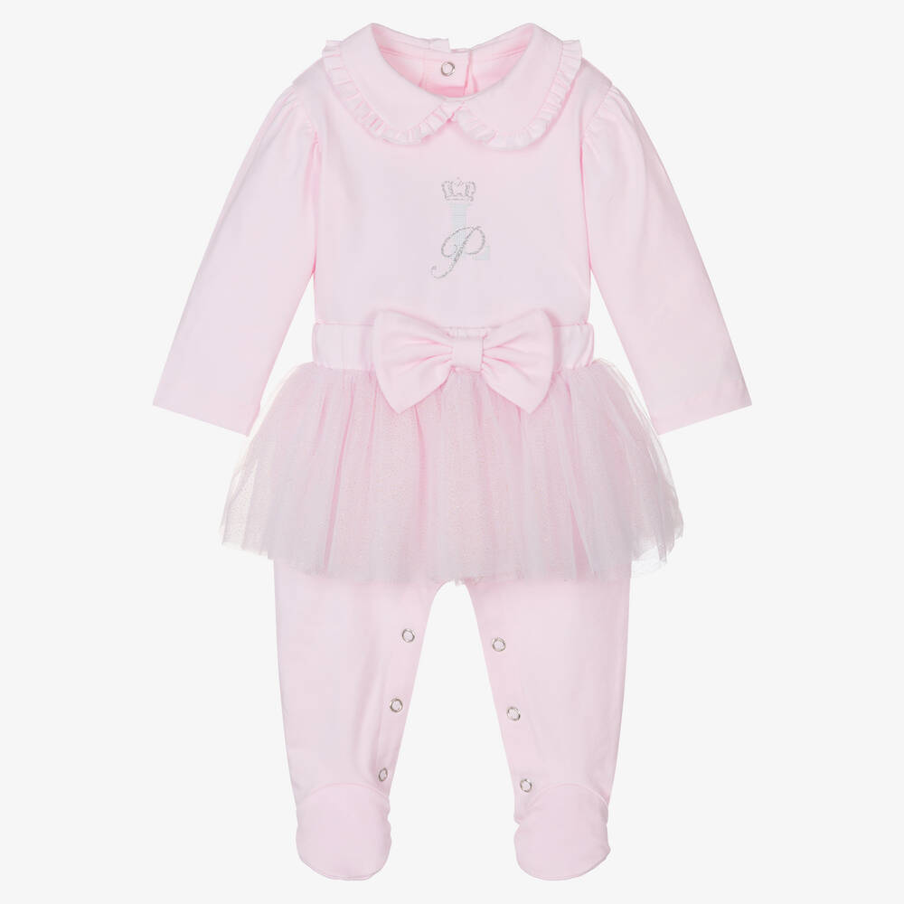 Lapin House - Girls Pink Babygrow & Tulle Skirt Set | Childrensalon
