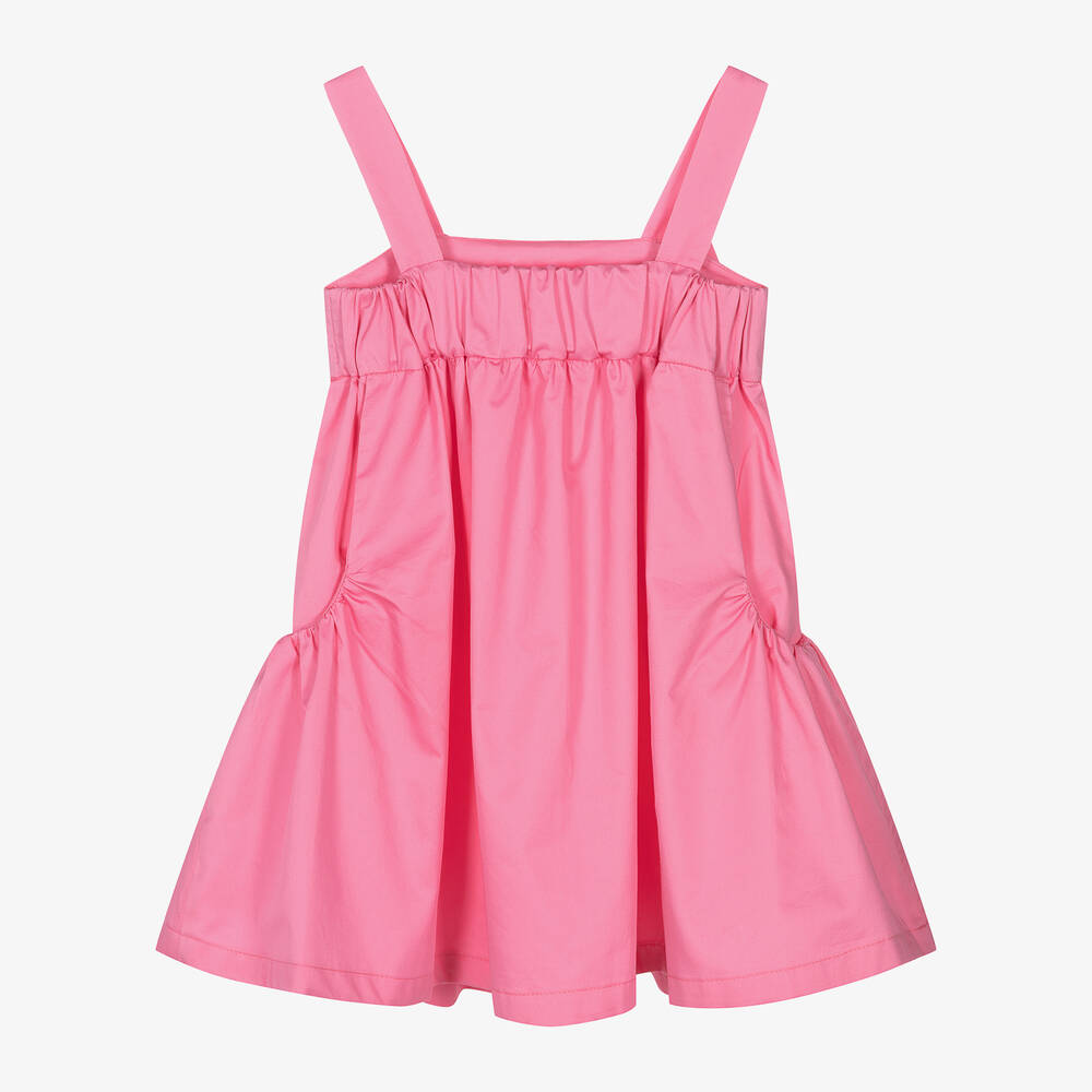 Lapin House-Girls Pink Bow Cotton Dress | Childrensalon Outlet