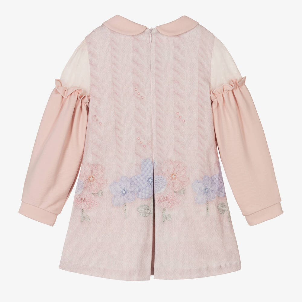 Lapin House-Girls Pink Bunny Cotton Dress | Childrensalon Outlet